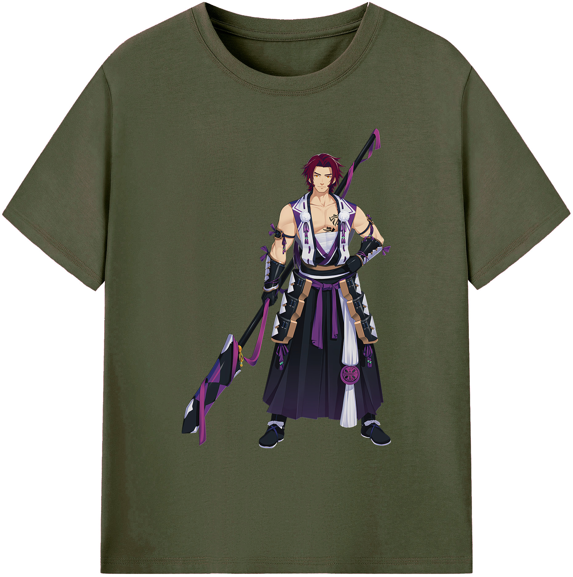 （画像用） 刀剣乱舞 Touken Ranbu 綿100％ メンズ半袖Tシャツ｜肌触りやわらか＆通気性